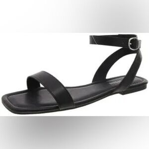 Sun + Stone Black Quebecc Ankle Strap Sandals